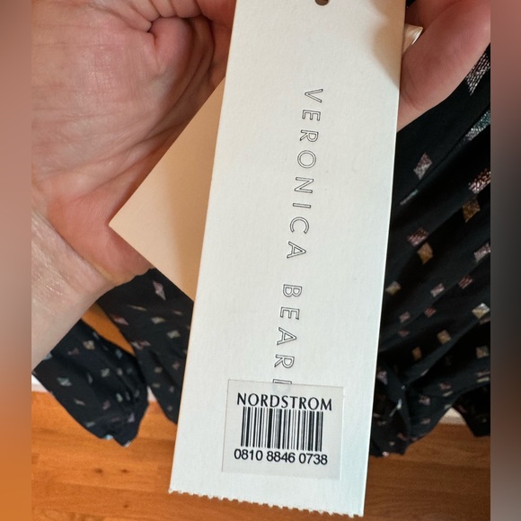 NWT Veronica Beard Alia dress size 6 black with colorful metallic party dress - Picture 8 of 14